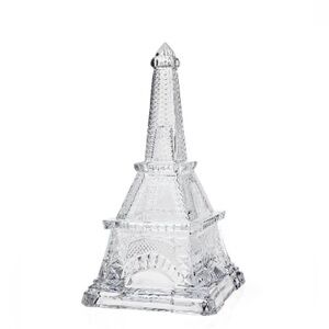 Godinger shannon Eiffel Tower 8” Clear Crystal Cover Box new w/ box